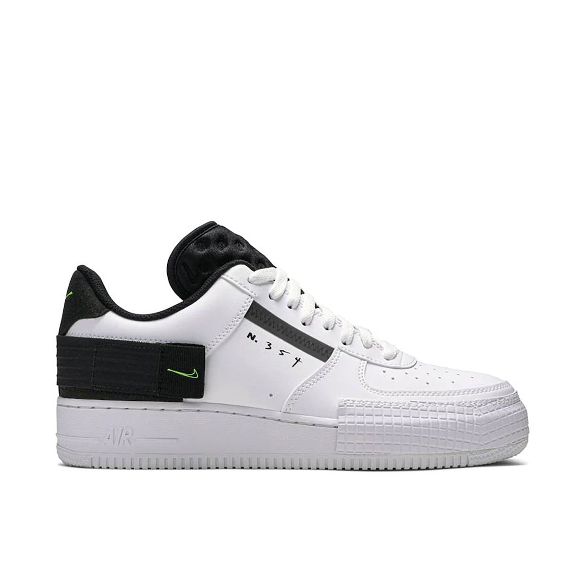 NIKE AIR FORCE 1 TYPE WHITE BLACK VOLT