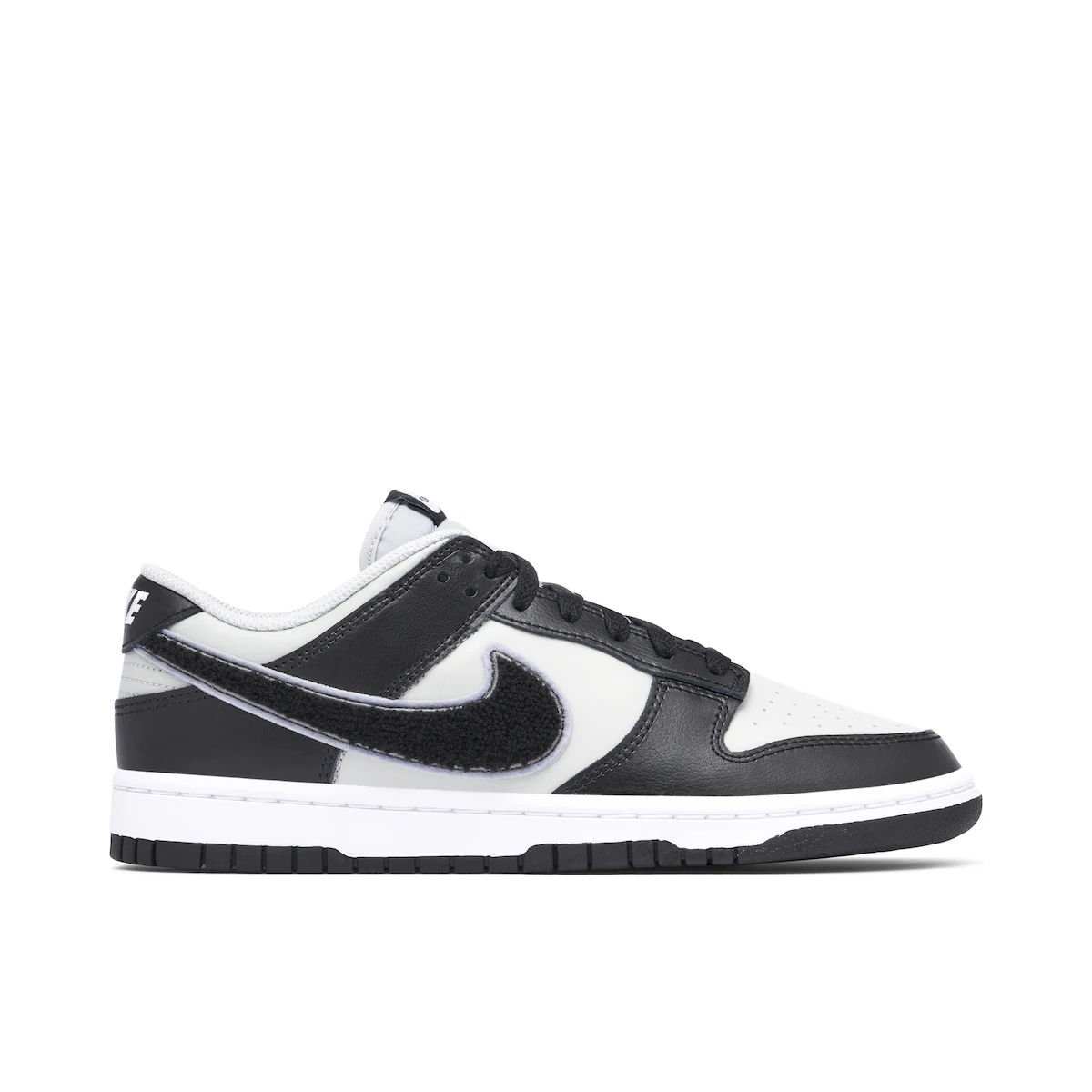 NIKE DUNK LOW CHENILLE SWOOSH BLACK GREY
