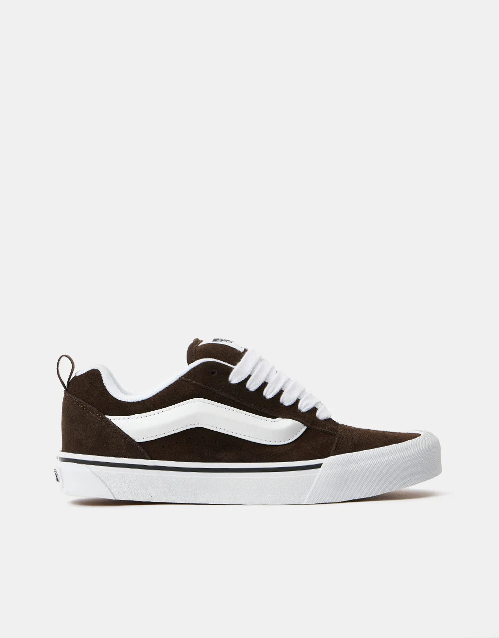 Vans Knu Skool Skate Shoes - Brown/White