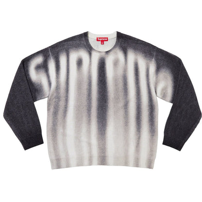 SUPREME BLURRED LOGO SWEATER BLACK