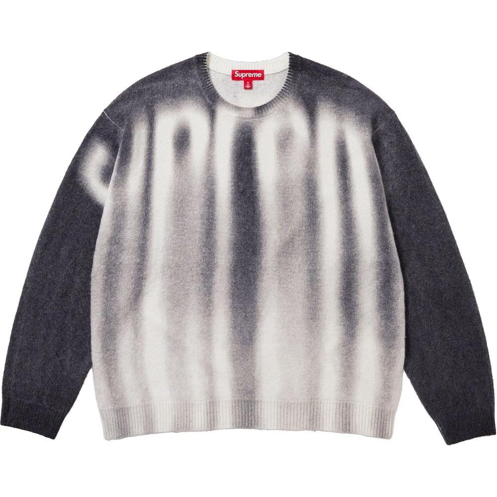 SUPREME BLURRED LOGO SWEATER BLACK