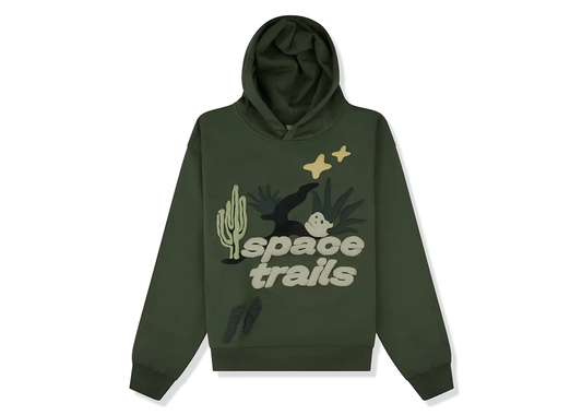 BROKEN PLANET MARKET 'SPACE TRAILS' HOODIE (AGAVE GREEN)